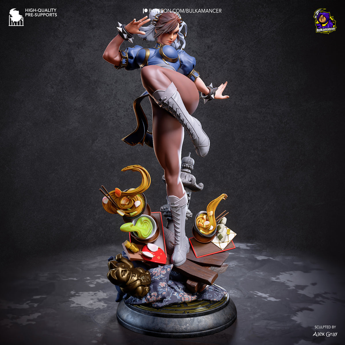 figurine a peindre, figurine street fighter, figurine chun li