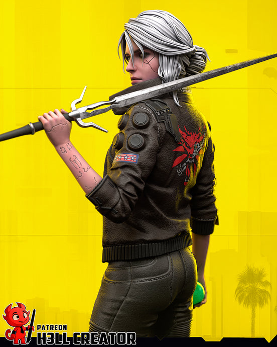 figurine a peindre, figurine V cyberpunk, samuraï, Jackie Wells, ciri the witcher