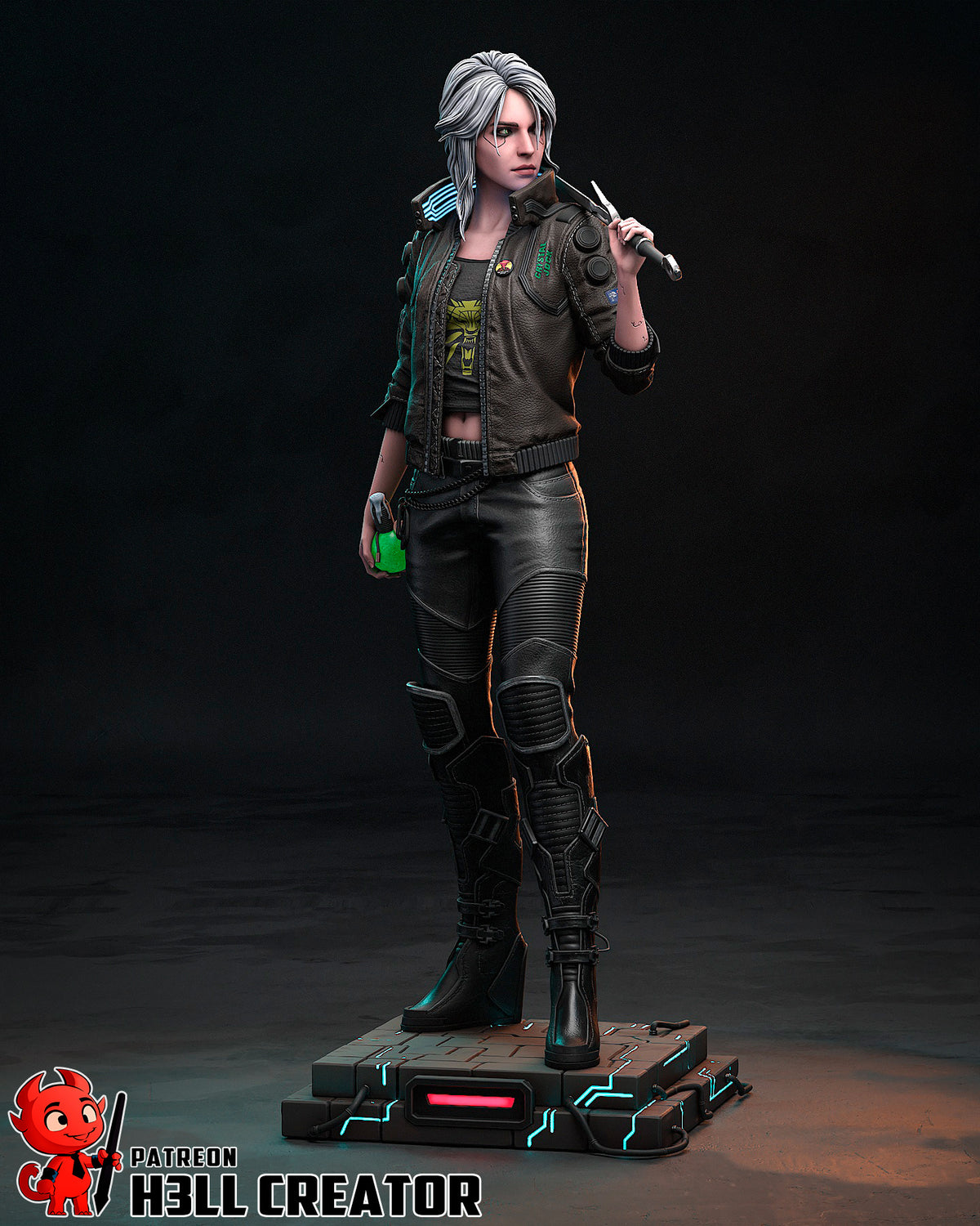 figurine a peindre, figurine V cyberpunk, samuraï, Jackie Wells, ciri the witcher