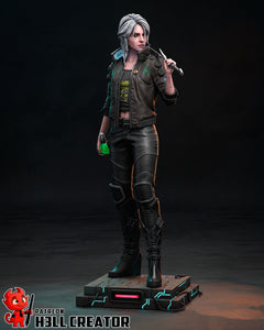 figurine a peindre, figurine V cyberpunk, samuraï, Jackie Wells, ciri the witcher