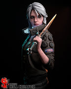 figurine a peindre, figurine V cyberpunk, samuraï, Jackie Wells, ciri the witcher