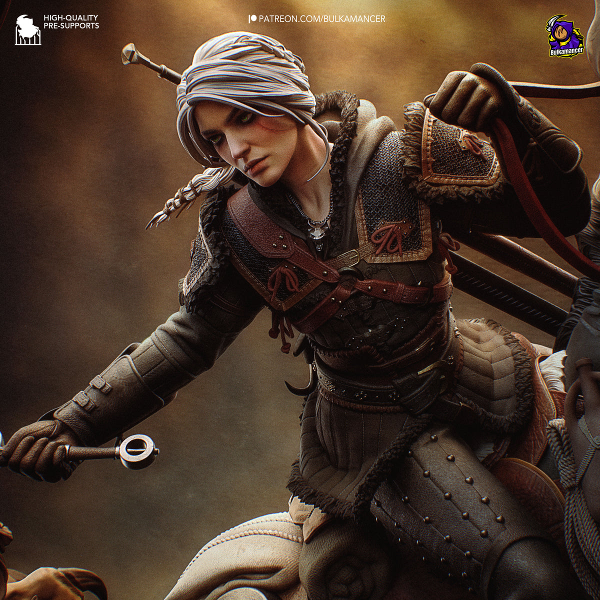 figurine a peindre, figurine the witcher, figurine ciri the witcher, geralt de riv, yennefer, triss