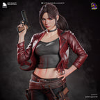 figurine claire redfield, figurine resident evil 2, figurine leon s kennedy, figurine a peindre