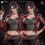 figurine claire redfield, figurine resident evil 2, figurine leon s kennedy, figurine a peindre