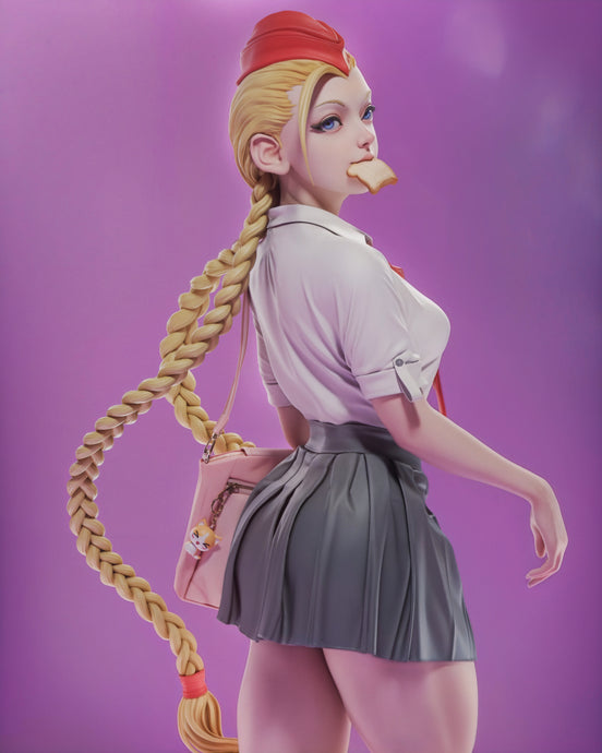 figurine cammy, street fighter, cammy street fighter, figurine a peindre