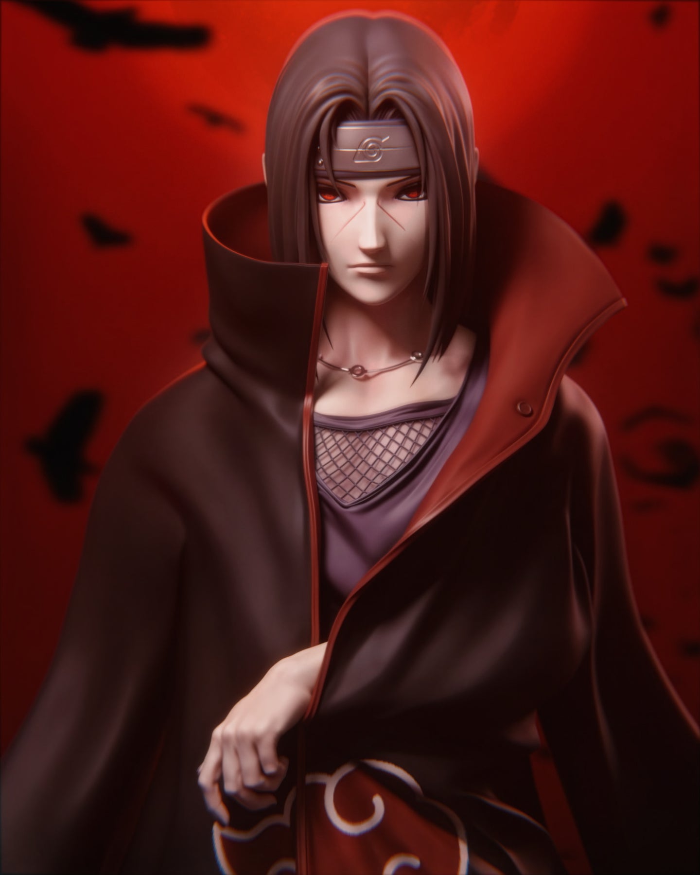 figurine ninja, figurine itachi, figurine a peindre