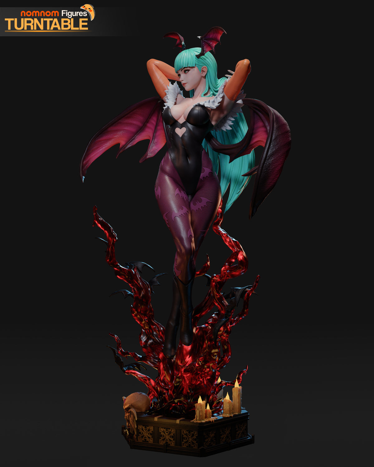 figurine morrigan Aensland Darkstalkers, figurine demone, succube, figurine a peindre