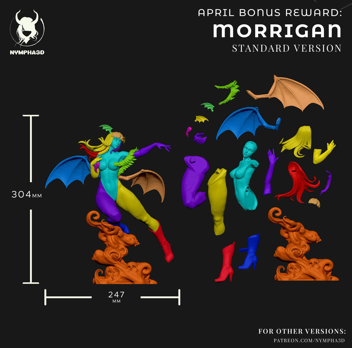 figurine Morrigan, figurine a peindre