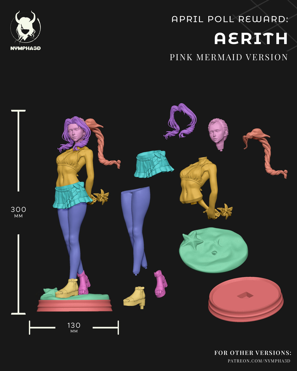 Figurine à peindre - Aerith - version maillot de bain