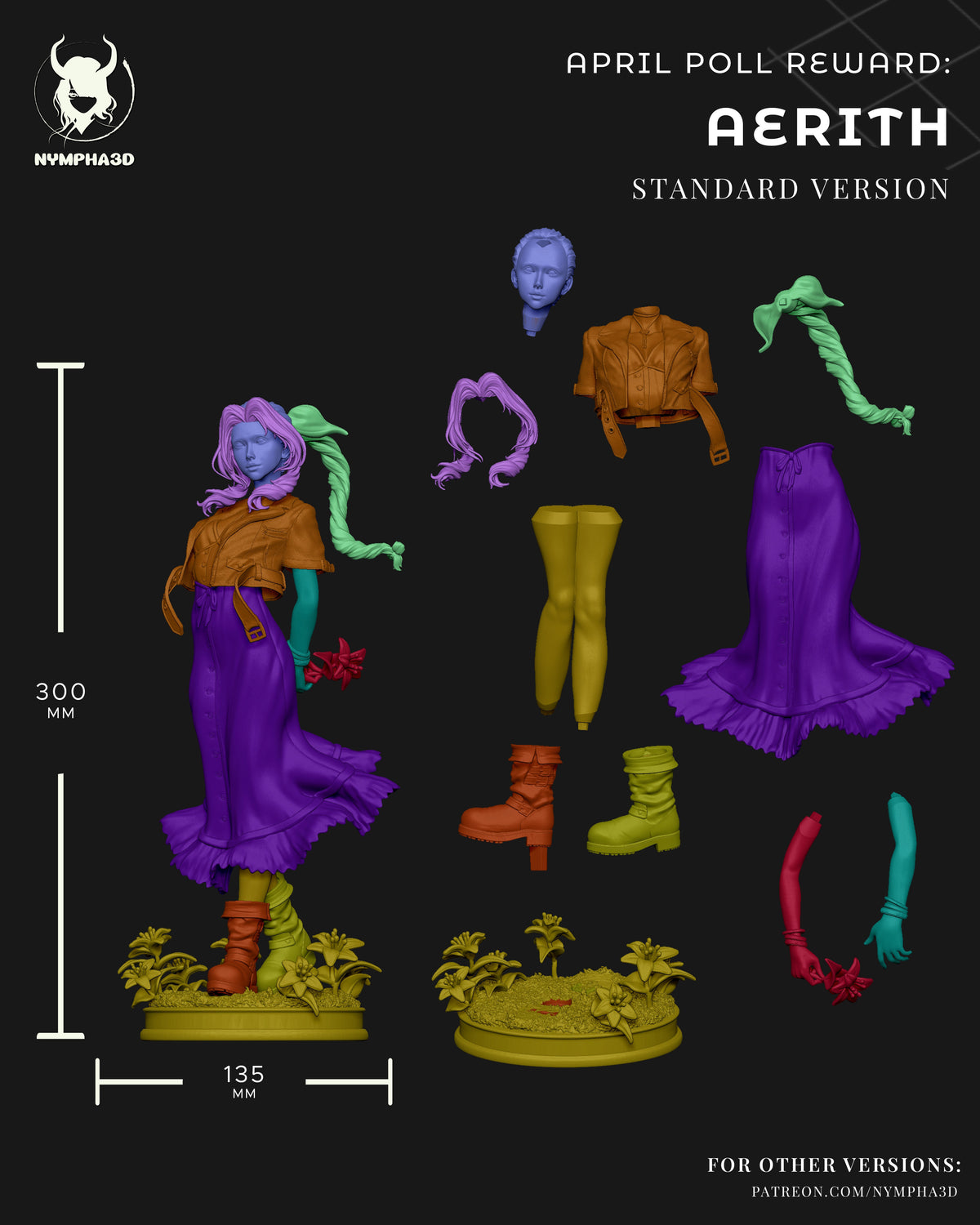 Figurine à peindre - Aerith