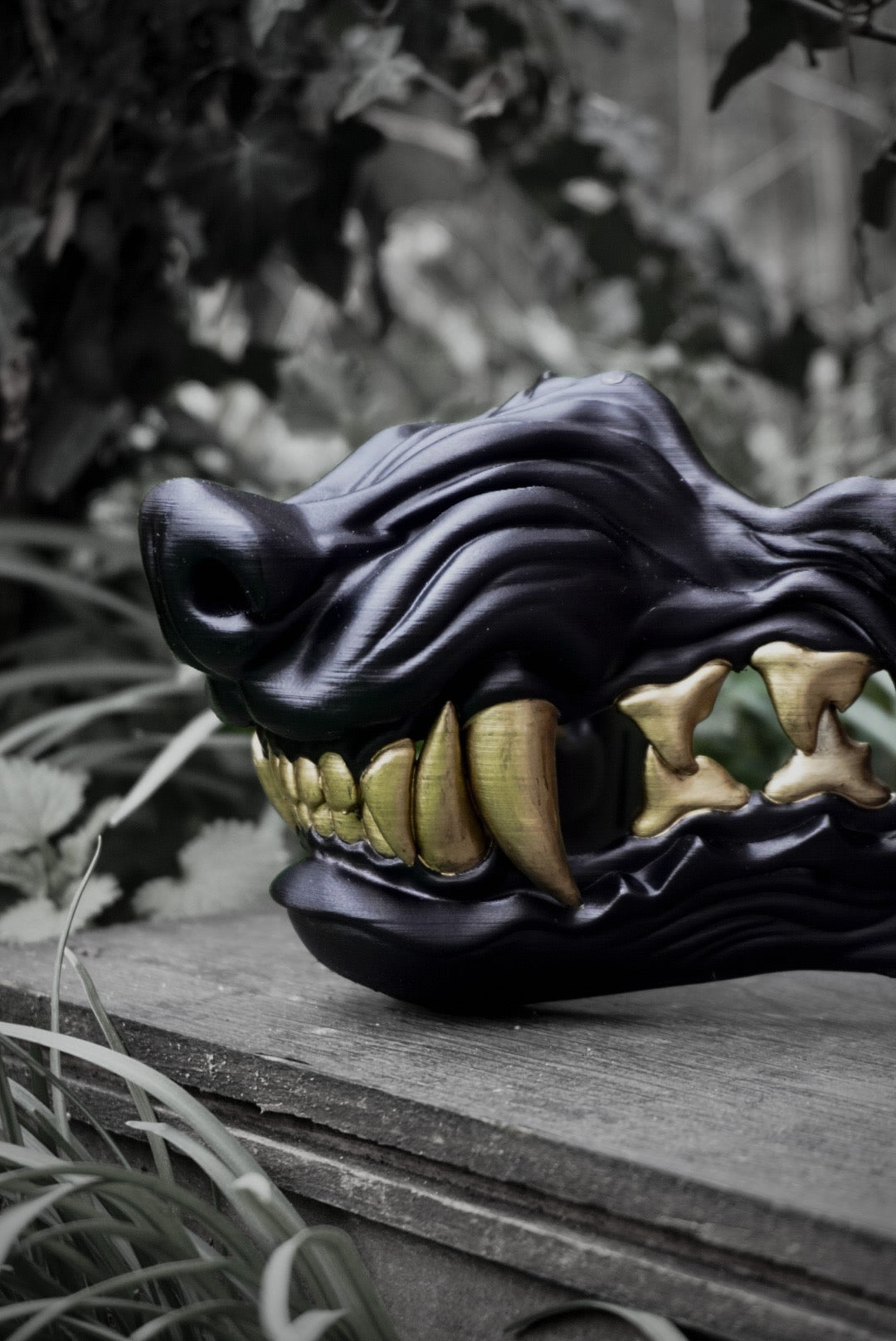 Masque oni, masque démon japonais, décoration japonaise, folklore japonais, japon traditionnel, Yokaï, Hannya, Daëlys Art, mempo, samouraï