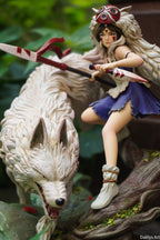 Princesse Mononoké, ghibli, figurine San, figurine à peindre, loup