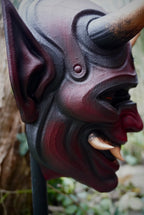 oni, décoration murale oni, décoration japonaise, masque oni, masque japonais, masque samuraï, oni wall decoration, japanese decor, samuraï props, hannya mask, masque hannya, décoration japonaise, manga, anime, Daëlys Art