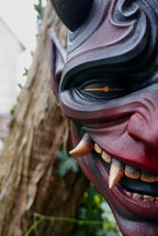 oni, décoration murale oni, décoration japonaise, masque oni, masque japonais, masque samuraï, oni wall decoration, japanese decor, samuraï props, hannya mask, masque hannya, décoration japonaise, manga, anime, Daëlys Art