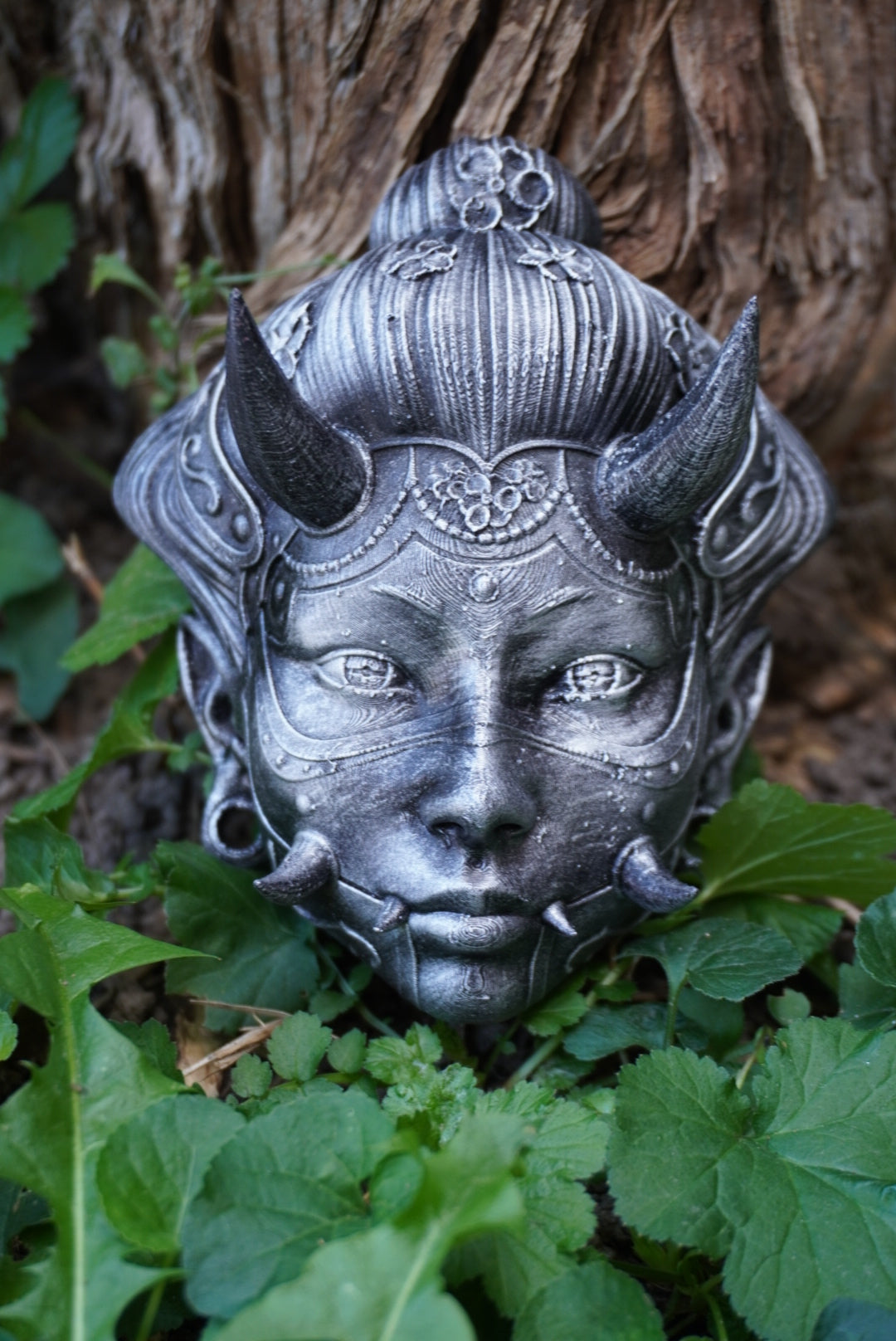Oni, Geisha, masque japonais, cyberpunk, masque cyberpunk, masque traditionnel japonais, Daëlys Art