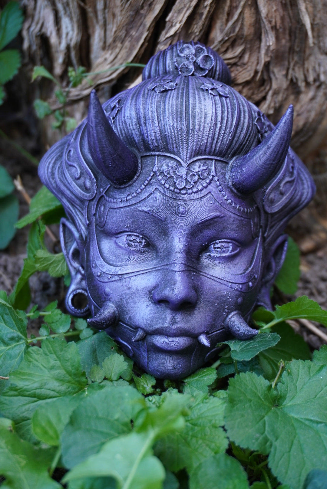 Oni, Geisha, masque japonais, cyberpunk, masque cyberpunk, masque traditionnel japonais, Daëlys Art