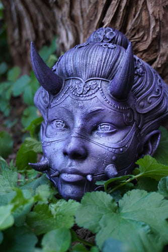 Oni, Geisha, masque japonais, cyberpunk, masque cyberpunk, masque traditionnel japonais, Daëlys Art