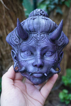 Oni, Geisha, masque japonais, cyberpunk, masque cyberpunk, masque traditionnel japonais, Daëlys Art
