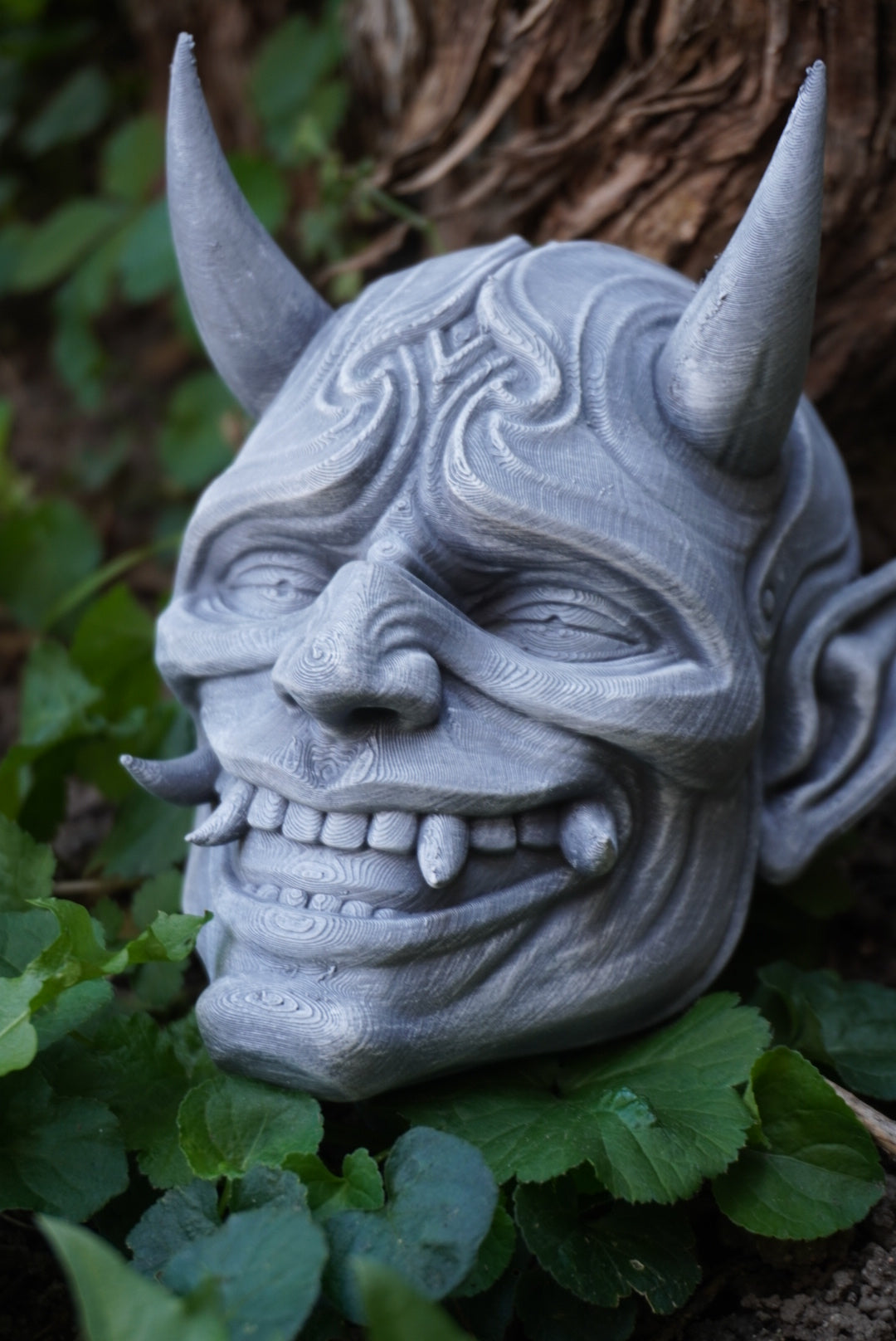 Masque oni, masque démon japonais, décoration japonaise, folklore japonais, japon traditionnel, Yokaï, Hannya, Daëlys Art