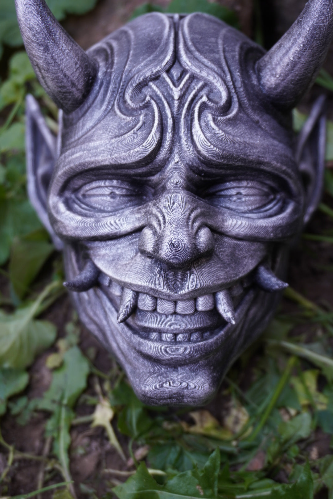 Masque oni, masque démon japonais, décoration japonaise, folklore japonais, japon traditionnel, Yokaï, Hannya, Daëlys Art