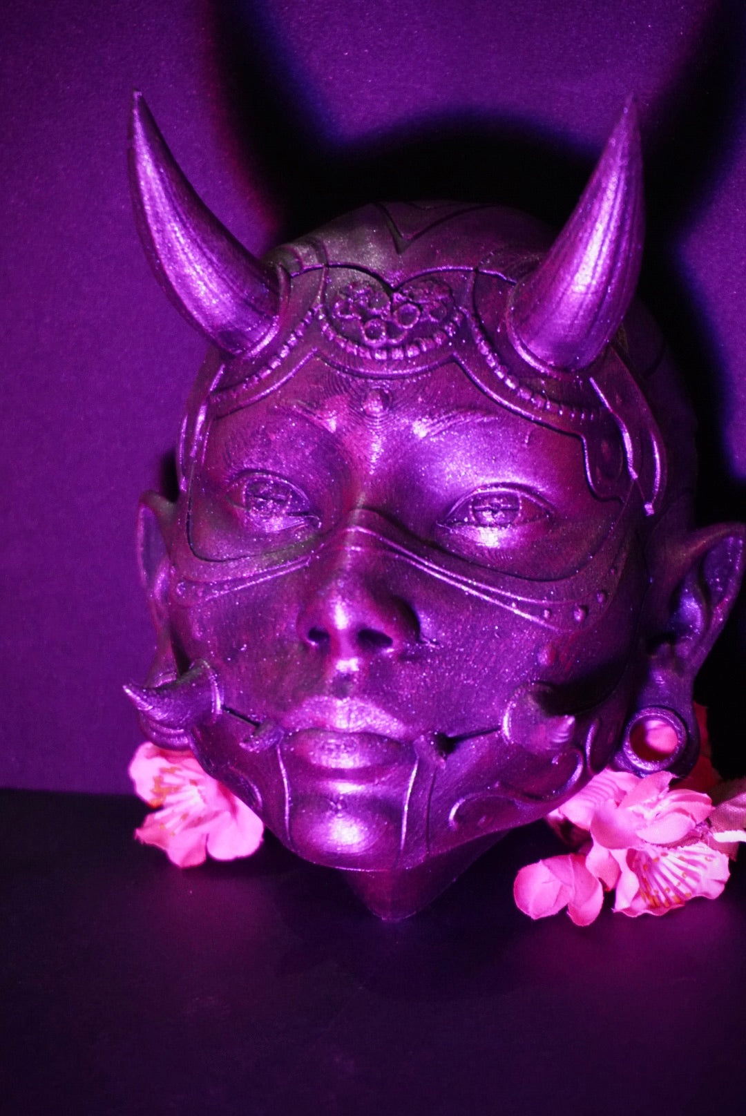 Oni, Geisha, masque japonais, cyberpunk, masque cyberpunk, masque traditionnel japonais, Daëlys Art