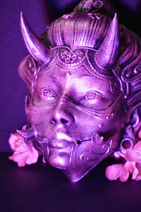 Oni, Geisha, masque japonais, cyberpunk, masque cyberpunk, masque traditionnel japonais, Daëlys Art