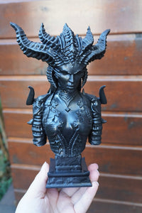 Buste Lilith, Diablo, figurine diablo, figurine Lilith, Kit résine à peindre, buste à peindre, Daëlys Art