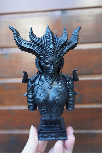 Buste Lilith, Diablo, figurine diablo, figurine Lilith, Kit résine à peindre, buste à peindre, Daëlys Art