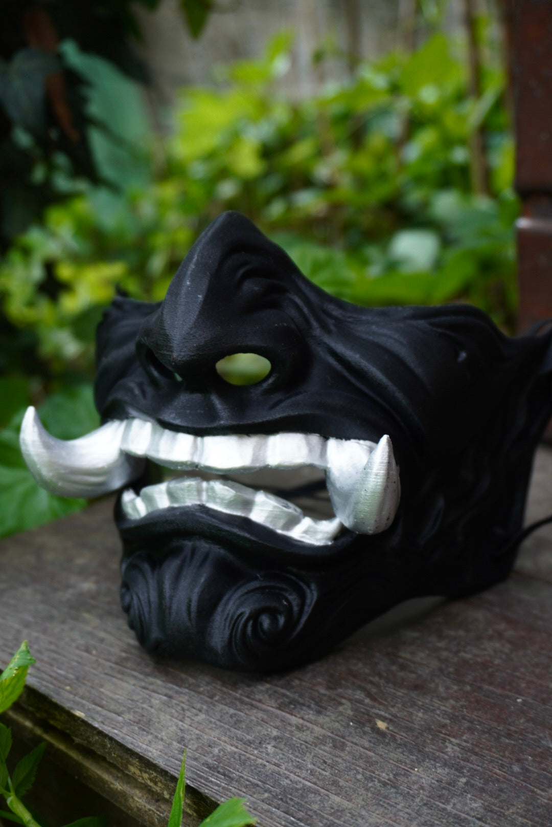 Masque oni, masque démon japonais, décoration japonaise, folklore japonais, japon traditionnel, Yokaï, Hannya, Daëlys Art
