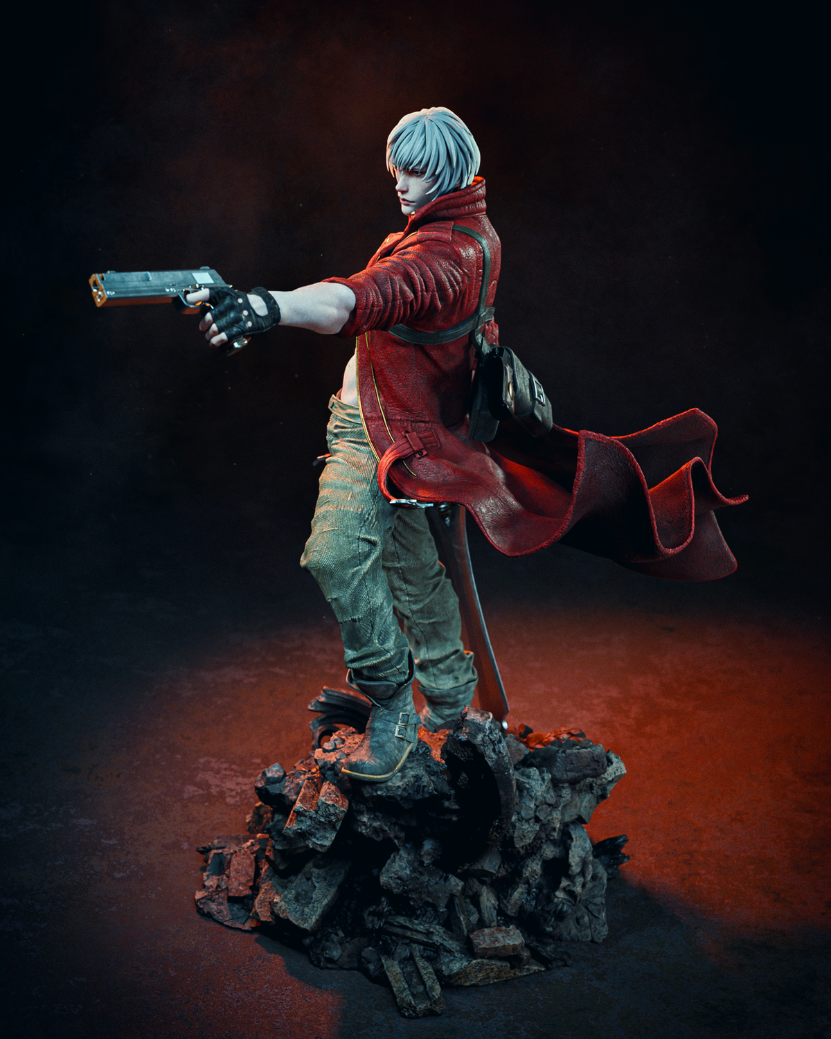 figurine dante devil may cry, figurine devil may cry, figurine a peindre