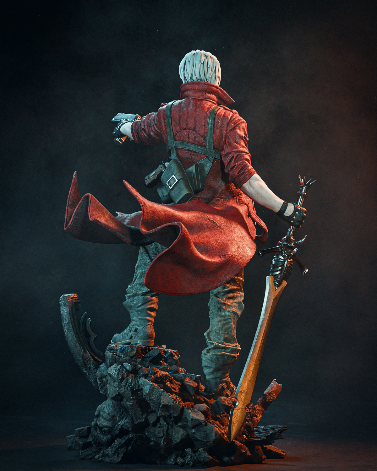 figurine dante devil may cry, figurine devil may cry, figurine a peindre