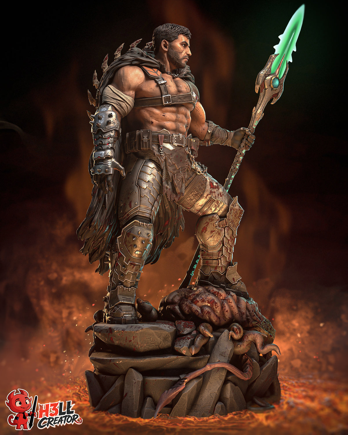 figurine a peindre, figurine doom slayer, doom, doom guy