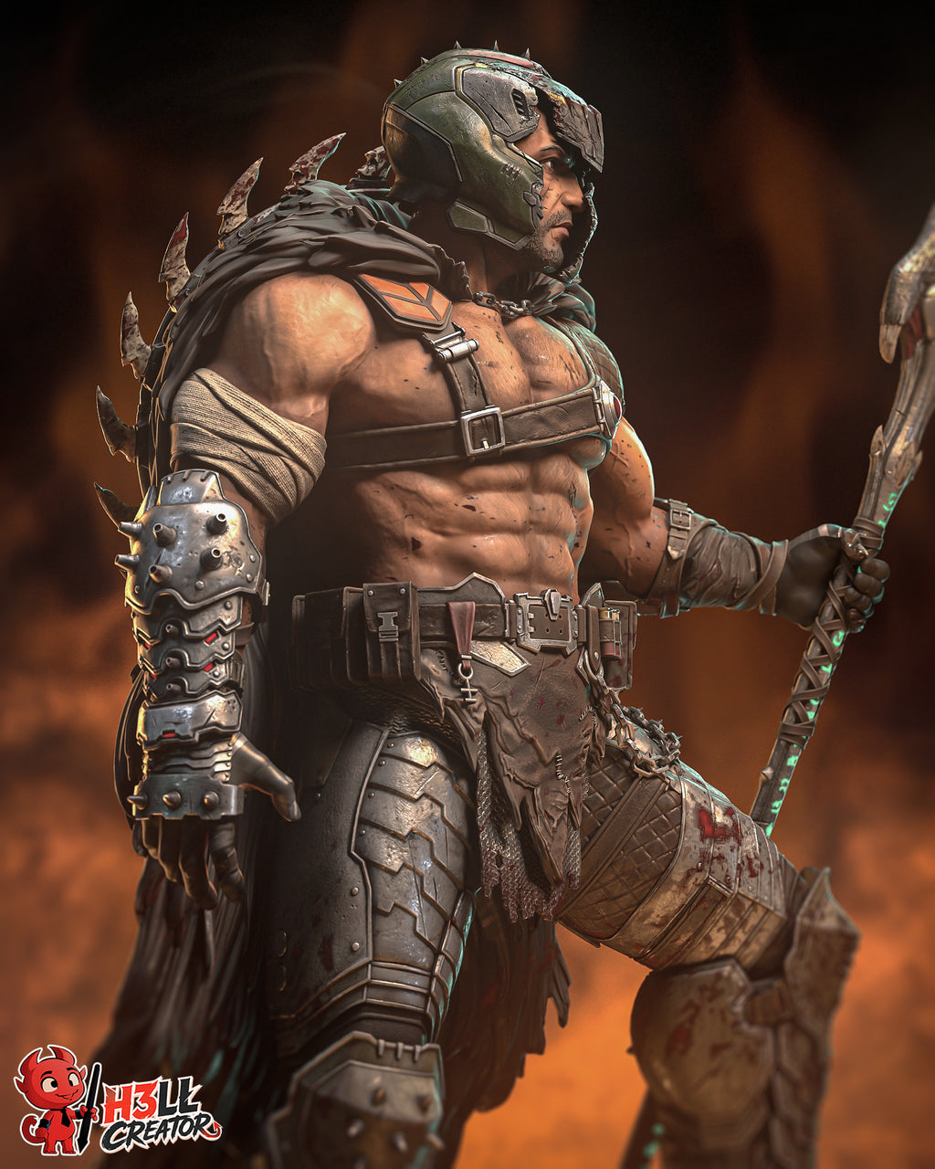 figurine a peindre, figurine doom slayer, doom, doom guy