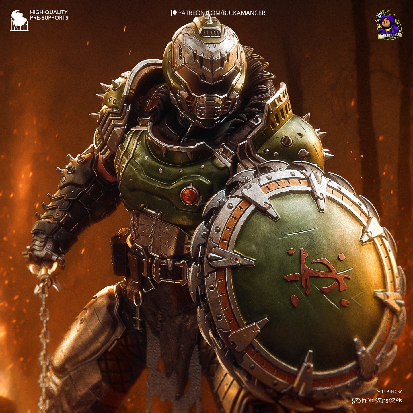 figurine doom slayer doom dark ages, figurine doom, doom guy, figurine a peindre