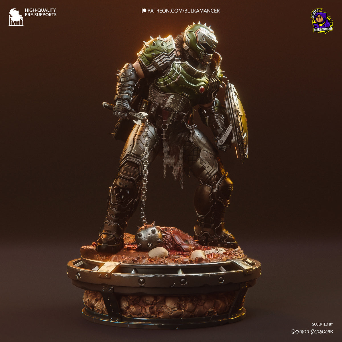 figurine doom slayer doom dark ages, figurine doom, doom guy, figurine a peindre