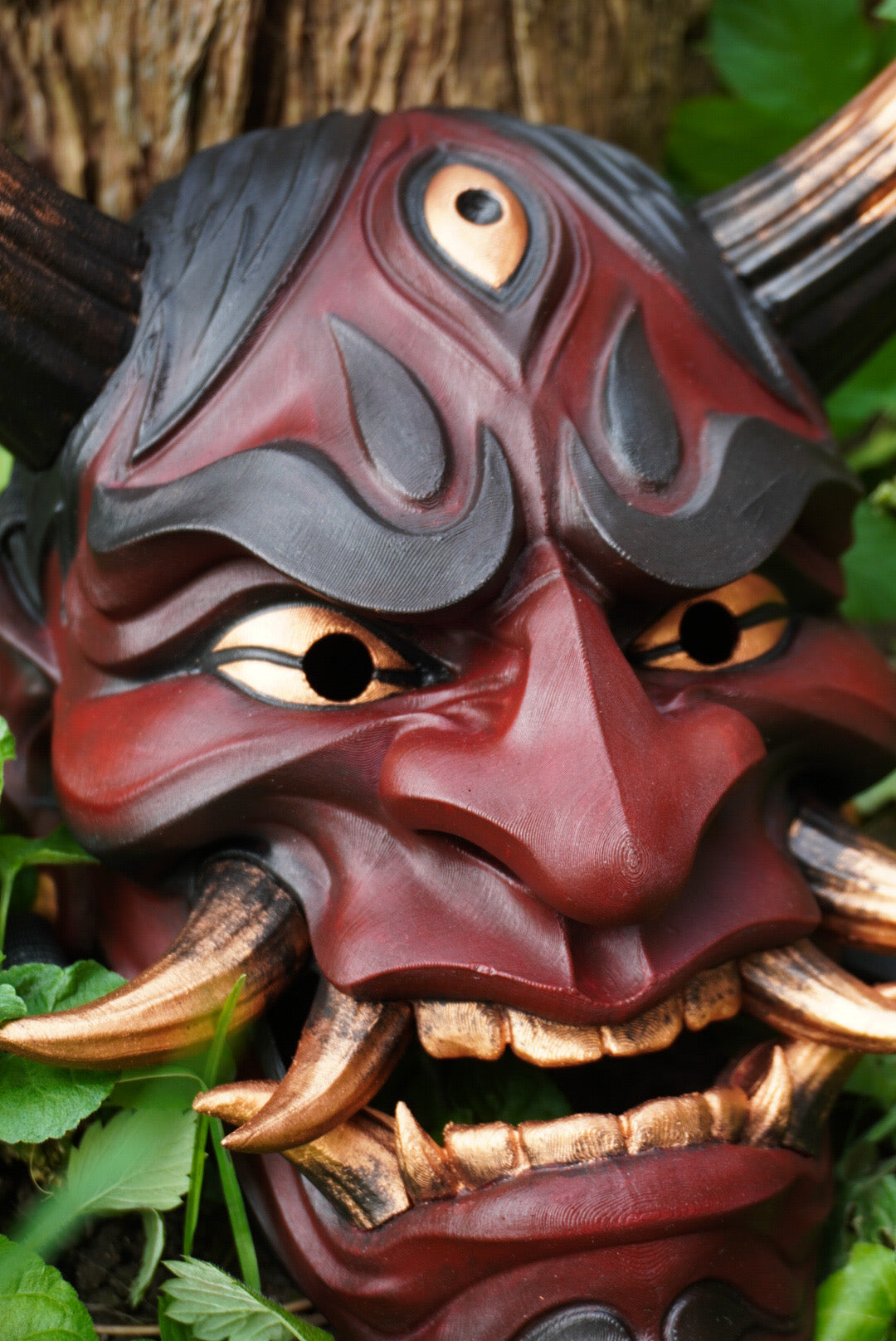 Masque Hannya, masque japonais, masque oni, yokaï, masque décoratif japonais, cosplay, décoration japonaise, Daëlys Art