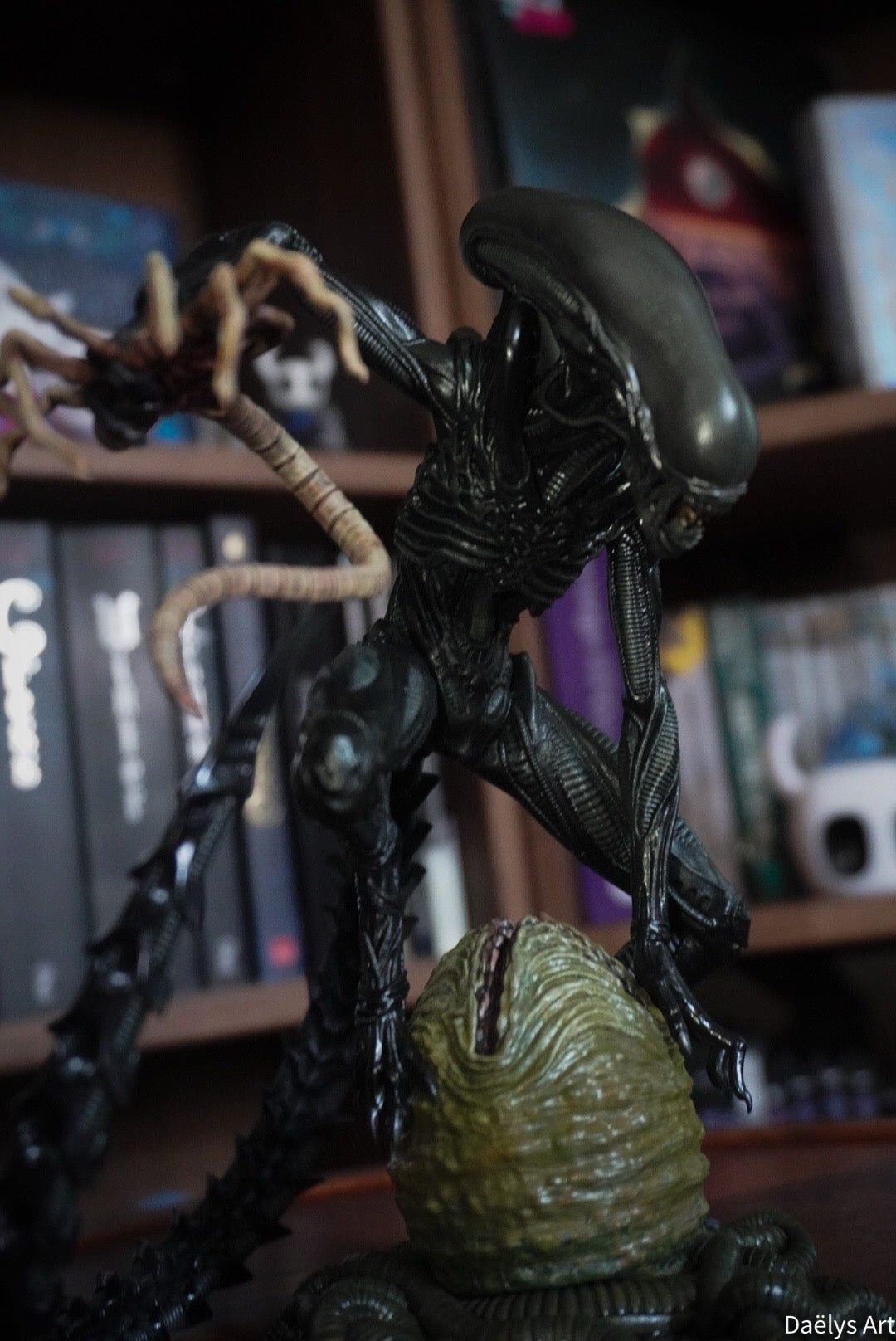 Figurine xenomorph, figurine Alien, figurine de collection, film d’horreur, facehugger