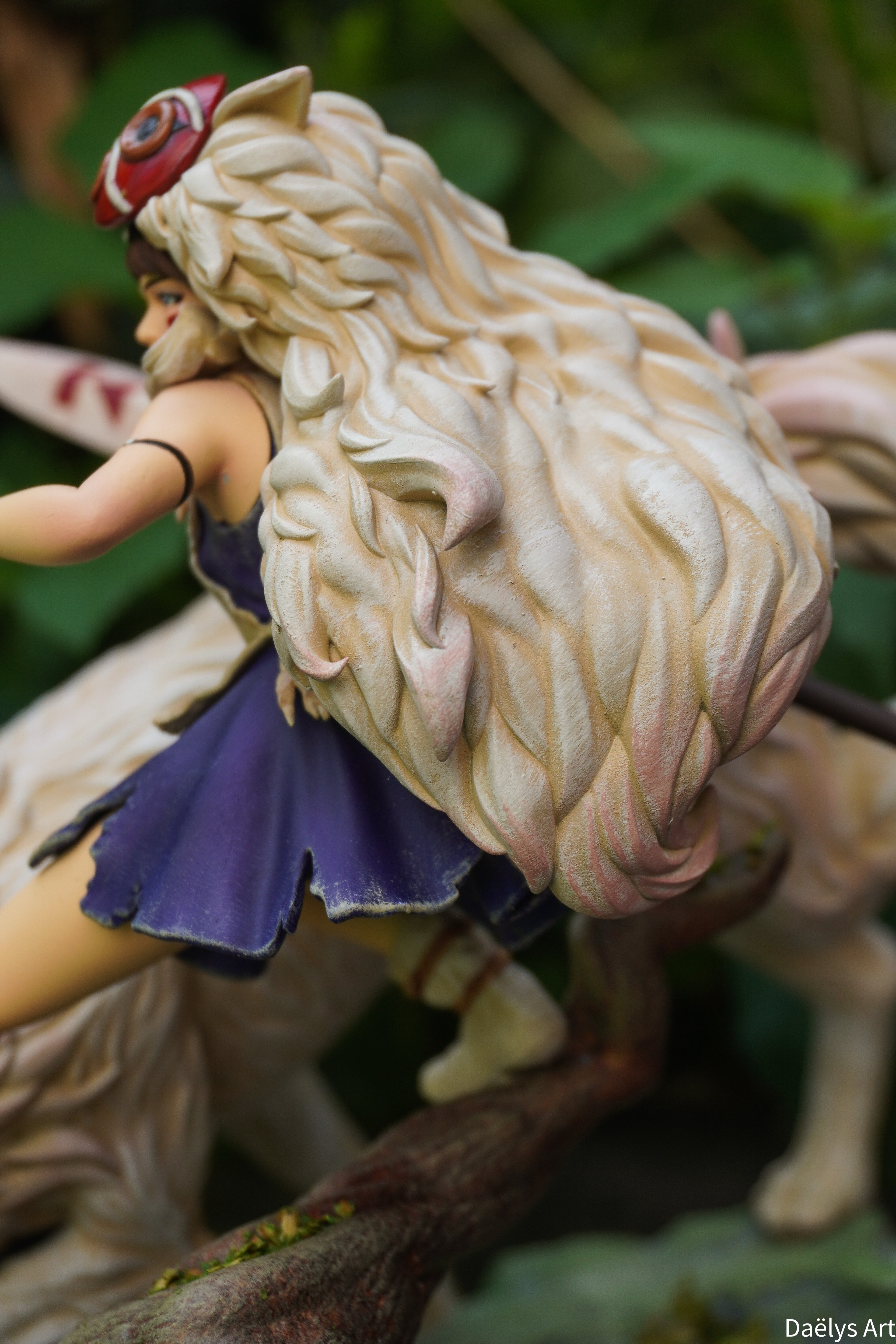 Princesse Mononoké, ghibli, figurine San, figurine à peindre, loup