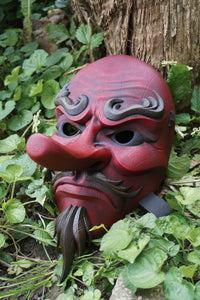 Tengu, masque tengu, masque japonais, masque oni, masque hannya, décoration japonaise, masque traditionnel, cosplay, Daëlys Art
