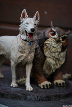 Figurine with or without paint - Scratchy and Owl Bear - Baldur's Gate 3