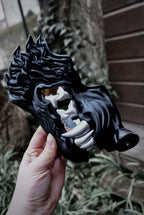 Masque oni, masque démon japonais, décoration japonaise, folklore japonais, japon traditionnel, Yokaï, Hannya, Daëlys Art, mempo, samouraï