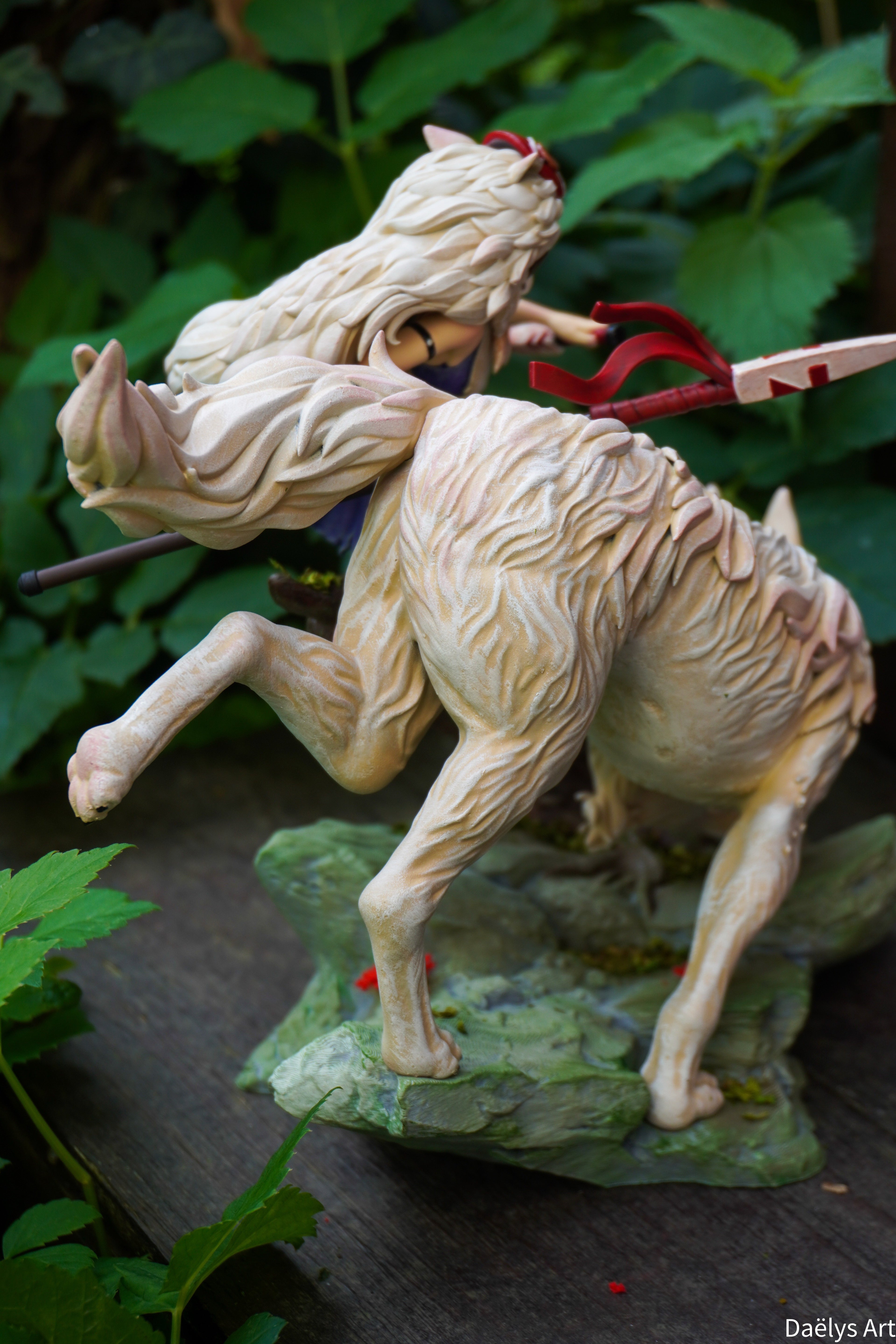 Princesse Mononoké, ghibli, figurine San, figurine à peindre, loup