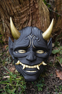 Masque oni, masque démon japonais, décoration japonaise, folklore japonais, japon traditionnel, Yokaï, Hannya, Daëlys Art