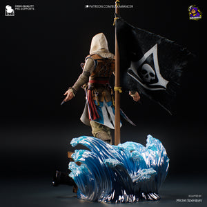 figurine Assassin's creed black flag  figurine edward kenway, figurine pirate, figurine a peindre