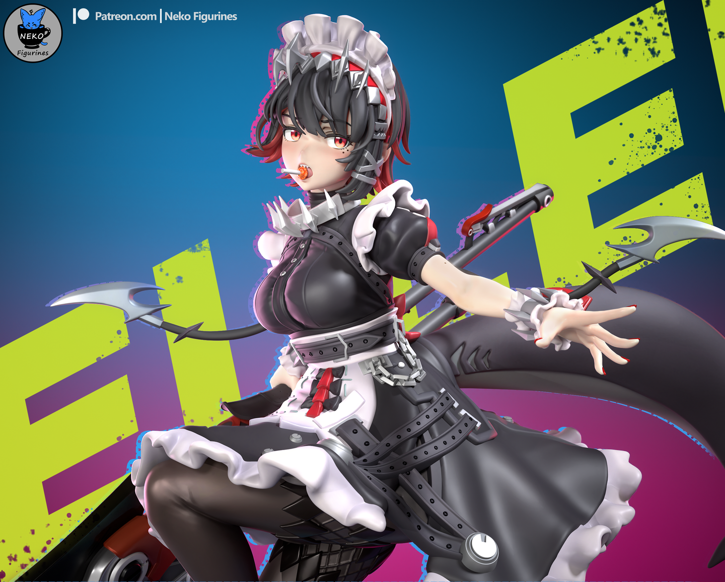 ellen joe, zenless zone zero, figurine zenless zone zero, figurine a peindre