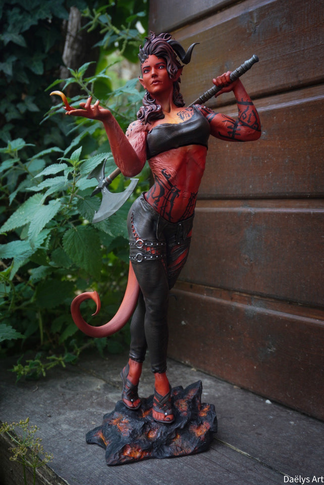 figurine karlach, figurine baldur's gate, karlach, figurine astarion, figurine ombrecoeur, shadowheart, figurine lae'zel, donjons et dragons