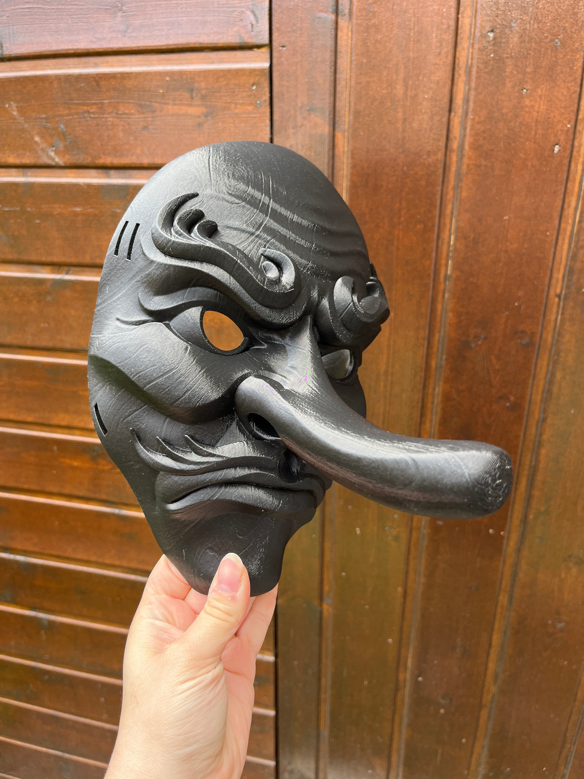Masque Tengu portable - brut