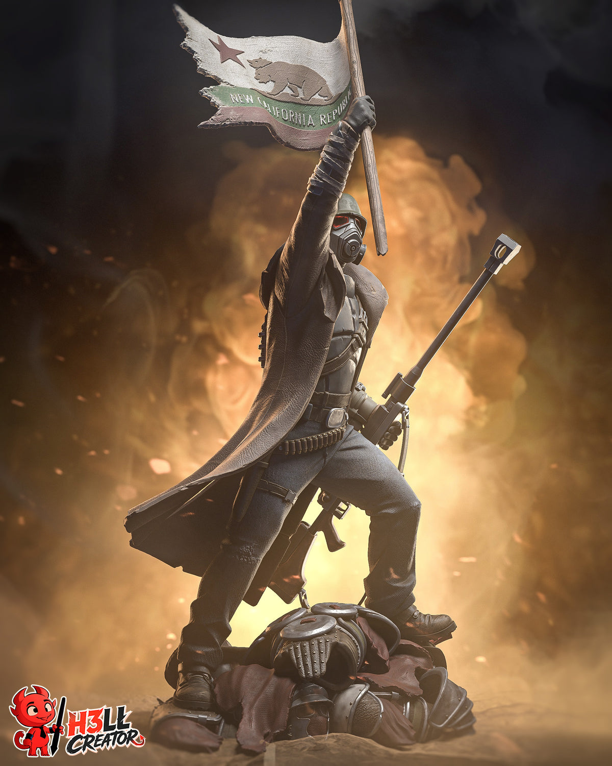 figurine NCR ranger, figurine fallout new vegas, figurine a peindre