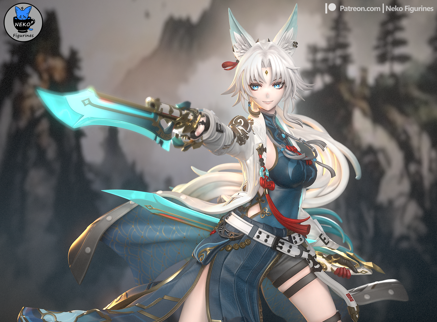 Feixiao figurine honkai star rail, figurine feixiao, figurine a peindre