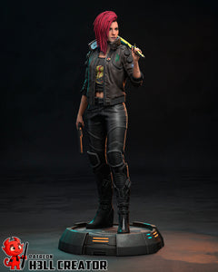 figurine a peindre, figurine V cyberpunk, samuraï, Jackie Wells